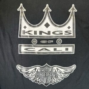 Kings Of‎ Cali Motorcycle Club Men's (XL) Harley Davidson black polo shirt